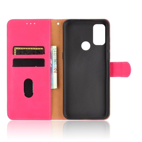 Θήκη TCL 20Y / Alcatel 1S 2021 Βιβλίο Φούξια Solid Color Skin Feel Magnetic Buckle Horizontal Flip Calf Texture Case Fuchsia