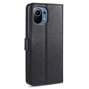 Θήκη Xiaomi Mi 11 Βιβλίο Μαύρο AZNS Sheepskin Texture Horizontal Flip Case Black