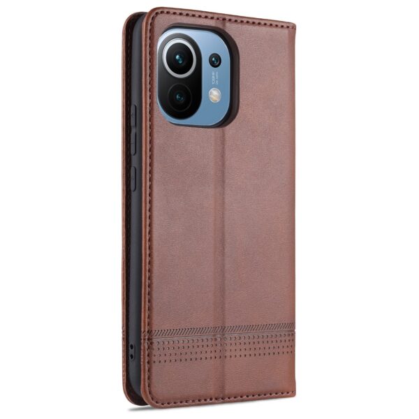 Θήκη Xiaomi Mi 11 Βιβλίο Καφέ AZNS Magnetic Calf Texture Horizontal Flip Case Brown