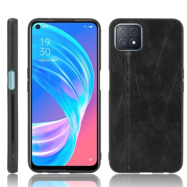 Samsung Galaxy A72 4G / A72 5G Θήκη Μαύρη Shockproof Sewing Cow Pattern Skin PC + PU + TPU Case Black