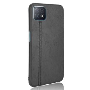 Samsung Galaxy A72 4G / A72 5G Θήκη Μαύρη Shockproof Sewing Cow Pattern Skin PC + PU + TPU Case Black