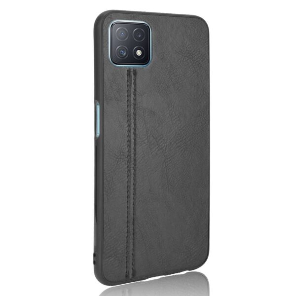 Samsung Galaxy A72 4G / A72 5G Θήκη Μαύρη Shockproof Sewing Cow Pattern Skin PC + PU + TPU Case Black