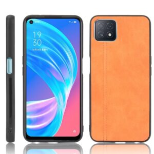 Samsung Galaxy A72 4G / A72 5G Θήκη Πορτοκαλί Shockproof Sewing Cow Pattern Skin PC + PU + TPU Case Orange