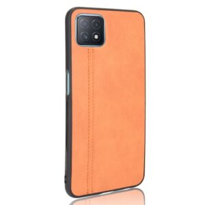 Samsung Galaxy A72 4G / A72 5G Θήκη Πορτοκαλί Shockproof Sewing Cow Pattern Skin PC + PU + TPU Case Orange