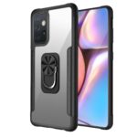 Samsung Galaxy A72 4G / A72 5G Θήκη Μαύρη PC +TPU + Metal Shockproof Protective Case with Ring Holder Black