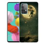 Θήκη Samsung Galaxy A52 4G / A52 5G / A52s Σιλικόνης Φεγγάρι Shockproof Painted Transparent TPU Protective Case Pull the Moon