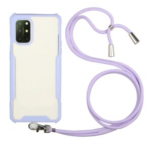 Θήκη Xiaomi Redmi 9T / Xiaomi Poco M3 Μωβ με Λουράκι Acrylic + Color TPU Shockproof Case with Neck Lanyard Purple