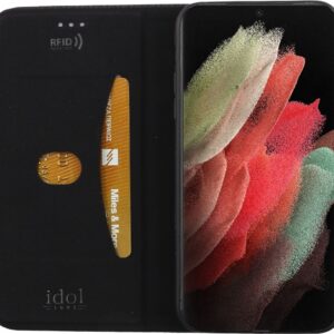 Θήκη Samsung Galaxy S21 Ultra 5G Βιβλίο Μαύρο Idol 1991 Elite ANTI - RFID Book Stand Black