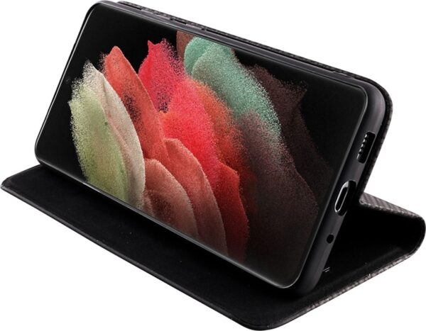 Θήκη Samsung Galaxy S21 Ultra 5G Βιβλίο Μαύρο Idol 1991 Elite ANTI - RFID Book Stand Black