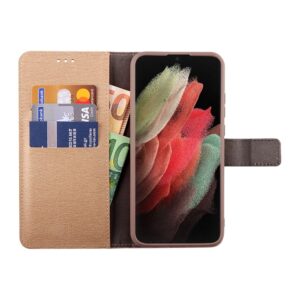 Θήκη Samsung Galaxy S21 Ultra 5G Βιβλίο Χρυσό Volte-Tel Allure Magnet Book Stand Clip Gold