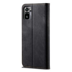 Θήκη Xiaomi Redmi Note 10 4G / Note 10S / Poco M5s Βιβλίο Μαύρο Denim Texture Casual Style Horizontal Flip Case Black