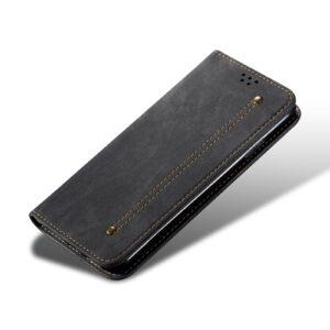 Θήκη Xiaomi Redmi Note 10 4G / Note 10S / Poco M5s Βιβλίο Μαύρο Denim Texture Casual Style Horizontal Flip Case Black