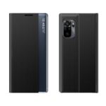 Θήκη Xiaomi Redmi Note 10 4G / Note 10S / Poco M5s Βιβλίο Μαύρο Side Display Magnetic Horizontal Flip Plain Texture Cloth + PC C