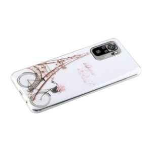 Θήκη Xiaomi Redmi Note 10 4G / Note 10S / Poco M5s Πύργος - Ποδήλατο Coloured Drawing Pattern Transparent TPU Protective Case To