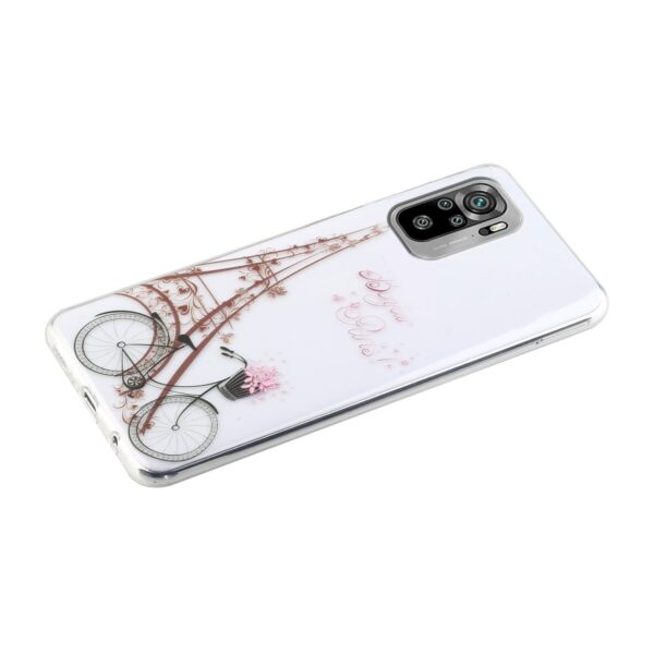 Θήκη Xiaomi Redmi Note 10 4G / Note 10S / Poco M5s Πύργος - Ποδήλατο Coloured Drawing Pattern Transparent TPU Protective Case To