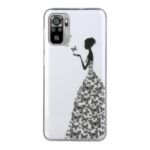 Θήκη Xiaomi Redmi Note 10 4G / Note 10S / Poco M5s Σιλικόνης Το Κορίτσι Coloured Drawing Pattern Transparent TPU Protective Case