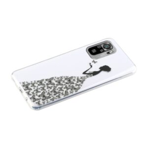 Θήκη Xiaomi Redmi Note 10 4G / Note 10S / Poco M5s Σιλικόνης Το Κορίτσι Coloured Drawing Pattern Transparent TPU Protective Case