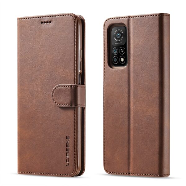 Θήκη Xiaomi Redmi Note 10 4G / Note 10S / Poco M5s Βιβλίο Καφέ LC.IMEEKE Calf Texture Horizontal Flip Case Brown
