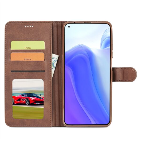 Θήκη Xiaomi Redmi Note 10 4G / Note 10S / Poco M5s Βιβλίο Καφέ LC.IMEEKE Calf Texture Horizontal Flip Case Brown