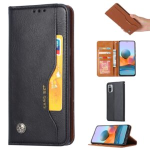 Θήκη Xiaomi Redmi Note 10 4G / Note 10S / Poco M5s Βιβλίο Μαύρο Knead Skin Texture Horizontal Flip Case Black