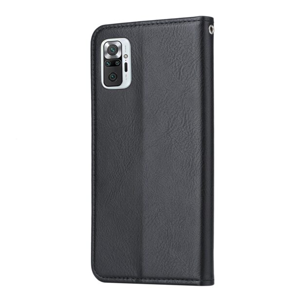 Θήκη Xiaomi Redmi Note 10 4G / Note 10S / Poco M5s Βιβλίο Μαύρο Knead Skin Texture Horizontal Flip Case Black