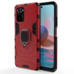 Σκληρή Θήκη Xiaomi Redmi Note 10 4G / Note 10S / Poco M5s Κόκκινη Με Σταντ Shockproof PC + TPU Protective Case with Magnetic Rin