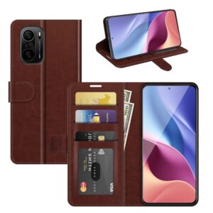 Θήκη Xiaomi Poco F3 / Mi 11i Βιβλίο Καφέ R64 Texture Single Horizontal Flip Protective Case Brown