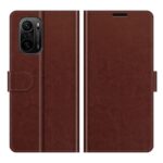 Θήκη Xiaomi Poco F3 / Mi 11i Βιβλίο Καφέ R64 Texture Single Horizontal Flip Protective Case Brown
