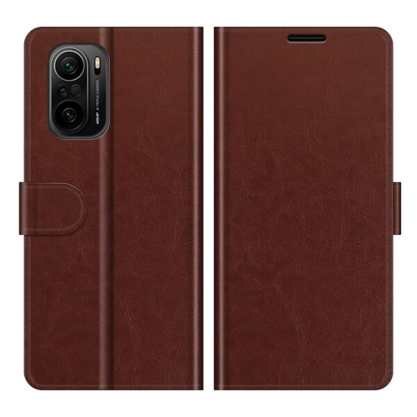 Θήκη Xiaomi Poco F3 / Mi 11i Βιβλίο Καφέ R64 Texture Single Horizontal Flip Protective Case Brown