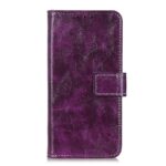 Θήκη Xiaomi Poco F3 / Mi 11i Βιβλίο Μωβ Retro Crazy Horse Texture Horizontal Flip Case Purple