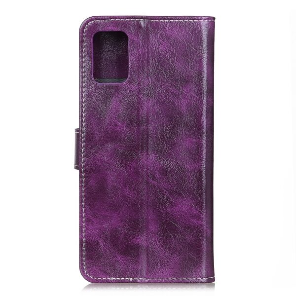 Θήκη Xiaomi Poco F3 / Mi 11i Βιβλίο Μωβ Retro Crazy Horse Texture Horizontal Flip Case Purple