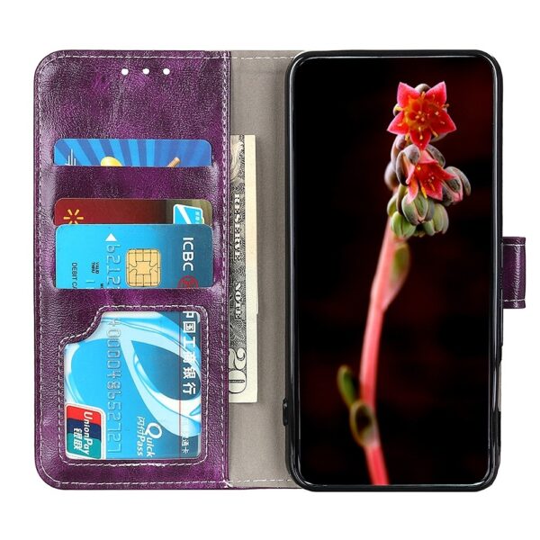 Θήκη Xiaomi Poco F3 / Mi 11i Βιβλίο Μωβ Retro Crazy Horse Texture Horizontal Flip Case Purple