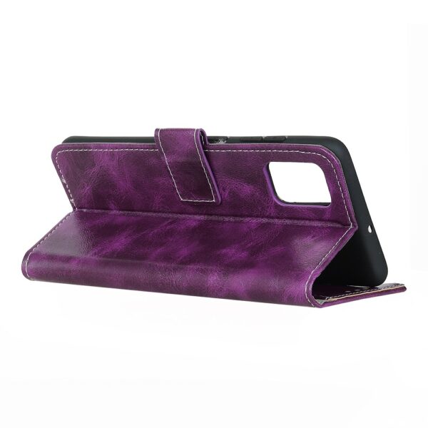 Θήκη Xiaomi Poco F3 / Mi 11i Βιβλίο Μωβ Retro Crazy Horse Texture Horizontal Flip Case Purple