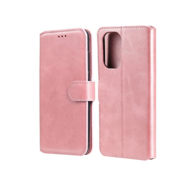 Θήκη Xiaomi Poco F3 / Mi 11i Βιβλίο Ροζ - Χρυσό Classic Calf Texture Horizontal Flip Case Rose - Gold