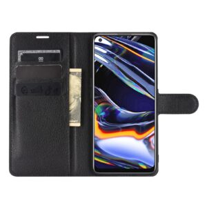 Θήκη Realme 7 Pro Βιβλίο Μαύρο Litchi Texture Horizontal Flip Protective Case Black