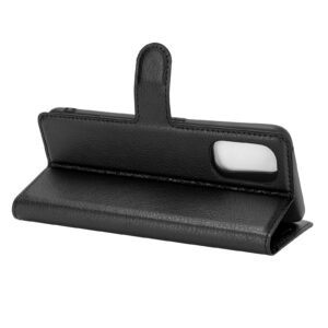 Θήκη Realme 7 Pro Βιβλίο Μαύρο Litchi Texture Horizontal Flip Protective Case Black