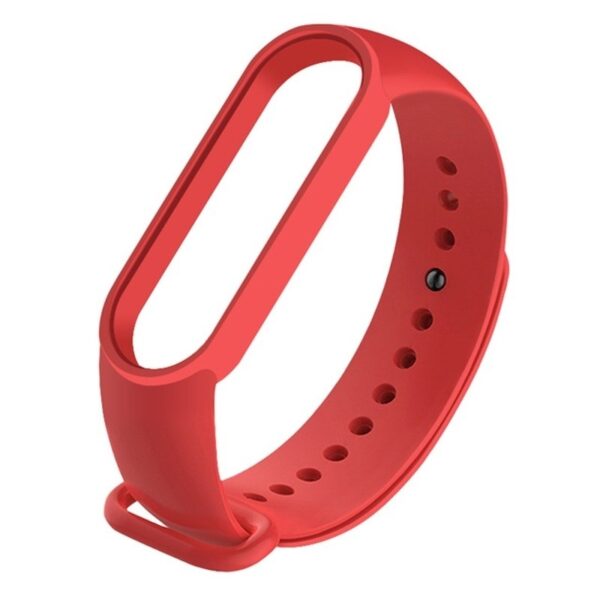 Λουράκι Xiaomi Mi Band 5 / 6 Πορτοκαλί - Κόκκινο Solid Color Silicone Replacement Strap Watchband Orange - Red