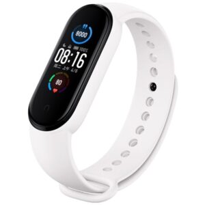 Λουράκι Xiaomi Mi Band 5 / 6 Λευκό Solid Color Silicone Replacement Strap Watchband White