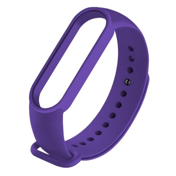 Λουράκι Xiaomi Mi Band 5 / 6 Μωβ Solid Color Silicone Replacement Strap Watchband Purple