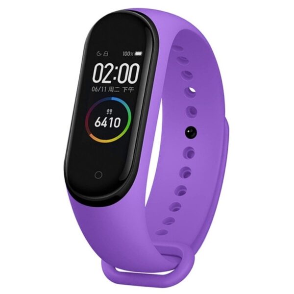 Λουράκι Xiaomi Mi Band 5 / 6 Μωβ Solid Color Silicone Replacement Strap Watchband Purple