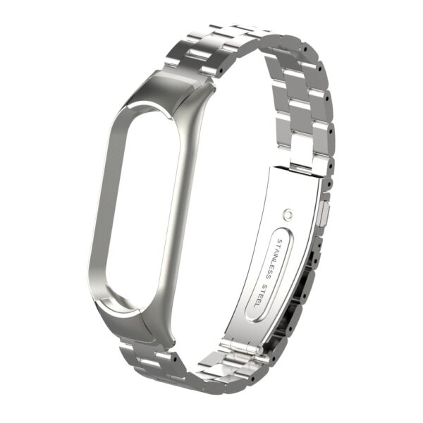 Λουράκι Xiaomi Mi Band 5 Ασημί Double Spring Solid Three Stainless Steel Solid Color Strap Silver