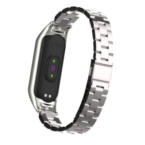Λουράκι Xiaomi Mi Band 5 Ασημί Double Spring Solid Three Stainless Steel Solid Color Strap Silver