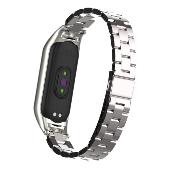 Λουράκι Xiaomi Mi Band 5 Ασημί Double Spring Solid Three Stainless Steel Solid Color Strap Silver