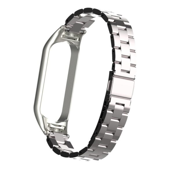 Λουράκι Xiaomi Mi Band 5 Ασημί Double Spring Solid Three Stainless Steel Solid Color Strap Silver