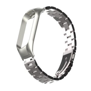 Λουράκι Xiaomi Mi Band 5 Ασημί Double Spring Solid Three Stainless Steel Solid Color Strap Silver