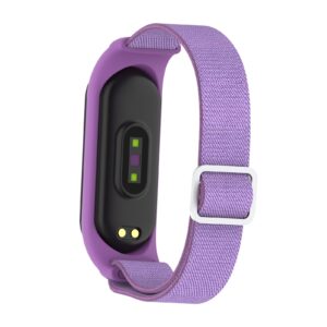 Λουράκι Xiaomi Mi Band 3 / 4 / 5 / 6 Μωβ Twill 8-shaped Buckle Elastic Replacement Strap Watchband Purple