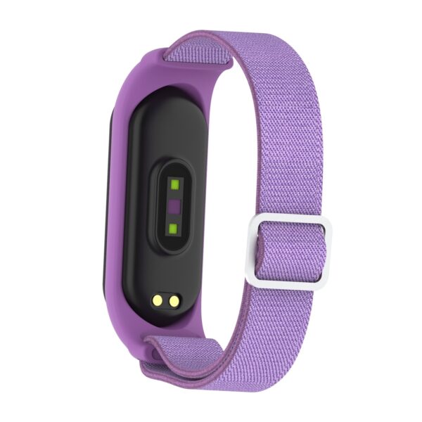 Λουράκι Xiaomi Mi Band 3 / 4 / 5 / 6 Μωβ Twill 8-shaped Buckle Elastic Replacement Strap Watchband Purple