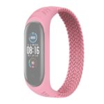 Λουράκι Xiaomi Mi Band 3 / 4 / 5 / 6 Universal Nylon Elasticity Weave Replacement Strap Watchband, Size:L 170mm Pink