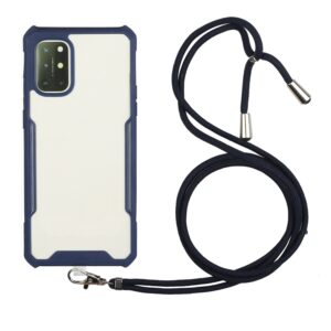 Θήκη Xiaomi Redmi 9T / Xiaomi Poco M3 Σκούρο Μπλε με Λουράκι Acrylic + Color TPU Shockproof Case with Neck Lanyard Dark Blue