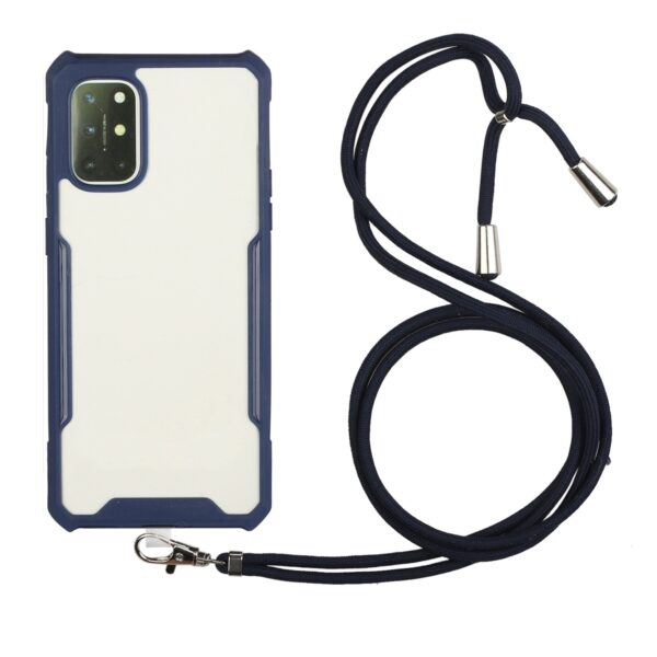 Θήκη Xiaomi Redmi 9T / Xiaomi Poco M3 Σκούρο Μπλε με Λουράκι Acrylic + Color TPU Shockproof Case with Neck Lanyard Dark Blue